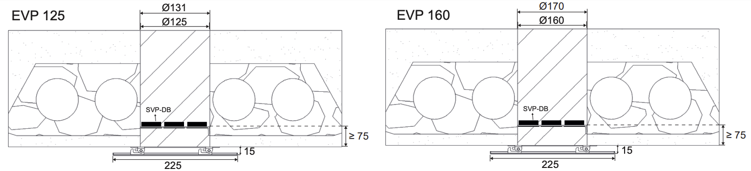 EVP-125-RAL9016 - Vierkant ventilatieventiel van staal afvoer - 225x255mm